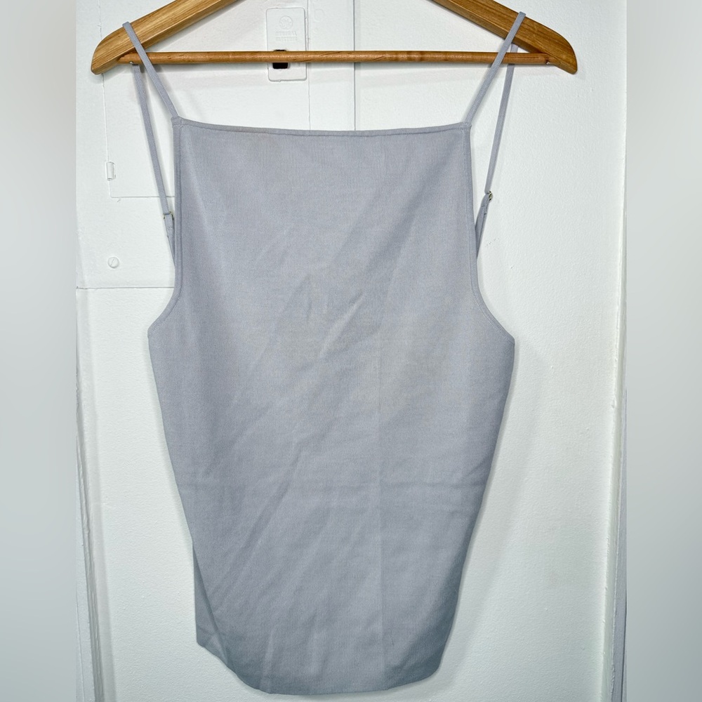 NWT! WeWoreWhat grey open back, strappy tank. Size XL